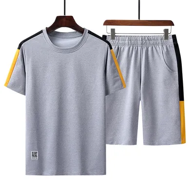 Two-piece Breathable Running Short-sleeved Shorts