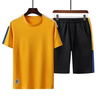 Two-piece Breathable Running Short-sleeved Shorts