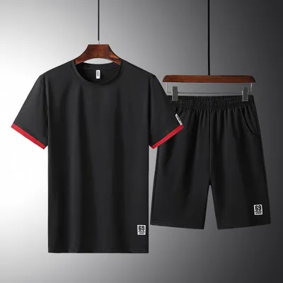 Two-piece Breathable Running Short-sleeved Shorts