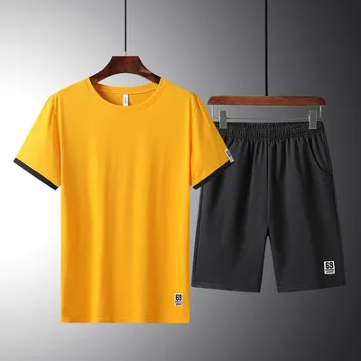 Two-piece Breathable Running Short-sleeved Shorts