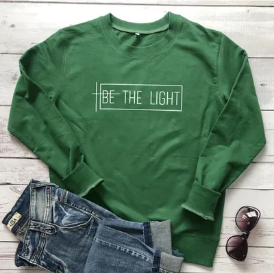 BE THE LIGHT autumn and winter letter printing street tide new sweater shirt men and women