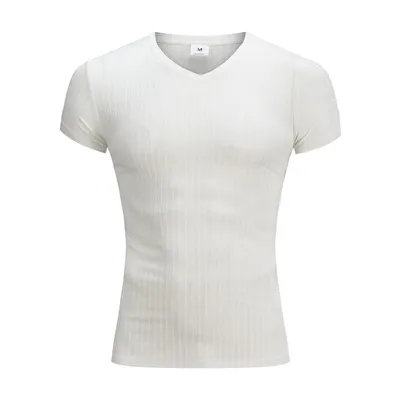 Men'S Fitness Slim Sports Striped Top