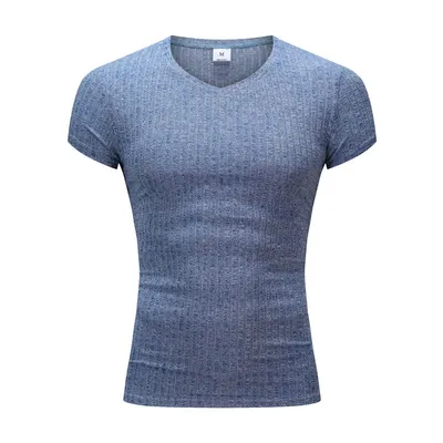 Men'S Fitness Slim Sports Striped Top
