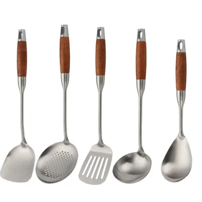 مجموعة أدوات المطبخ من الفولاذ المقاوم للصدأ من Pearwood 304