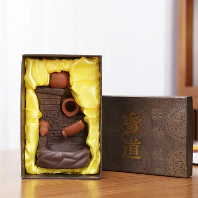 Purple Sand Backflow Incense Burner Creative Office Home Sandalwood Incense Burner Ceramic Ornaments And Crafts