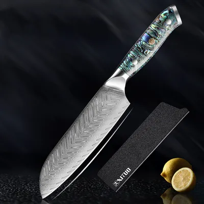 Steel Knife Set Kitchen Knife Chef Knife Japanese Style Santoku Knife