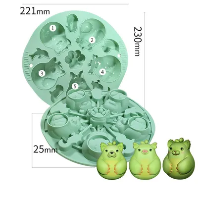 High Temperature Resistant Rice Cake Platinum Gold Cake Silicone Mold Baking Utensils