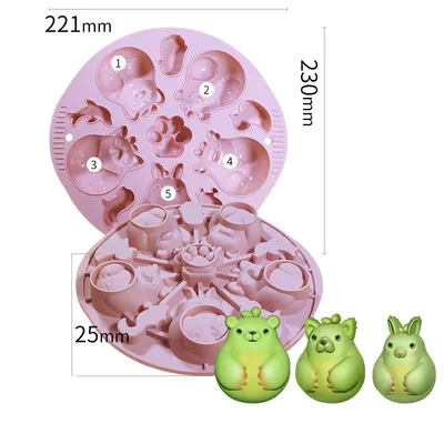 High Temperature Resistant Rice Cake Platinum Gold Cake Silicone Mold Baking Utensils