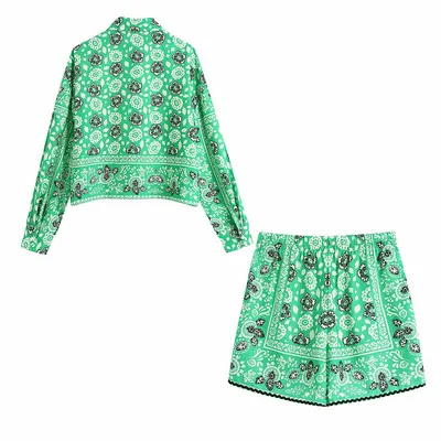 Women's Clothing Wholesale Summer New Style Printed Short Shirt Shorts