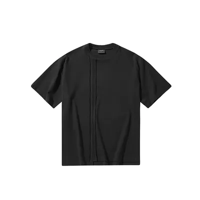 Irregular Solid Color Short-sleeved T-shirt All-match Cotton