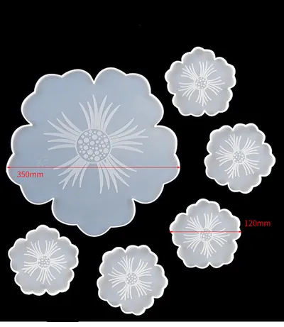 Flower Shape Silicone Coaster Set