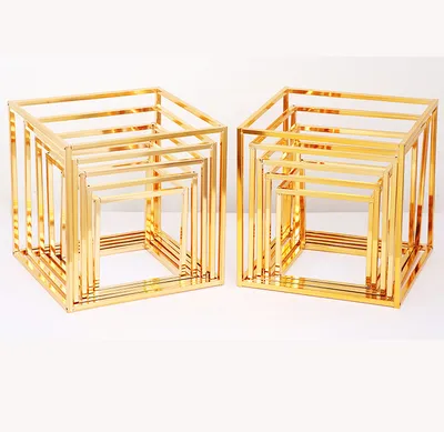 Electroplating Gold Frame Road Guide Wedding Decoration