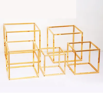 Electroplating Gold Frame Road Guide Wedding Decoration