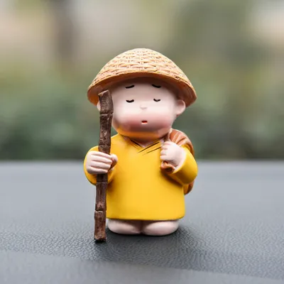 Car Decoration Erhuo Little Monk Zen Erhuo Car Resin Crafts Jewelry