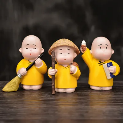 Car Decoration Erhuo Little Monk Zen Erhuo Car Resin Crafts Jewelry