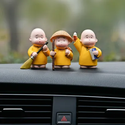 Car Decoration Erhuo Little Monk Zen Erhuo Car Resin Crafts Jewelry