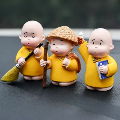 Car Decoration Erhuo Little Monk Zen Erhuo Car Resin Crafts Jewelry