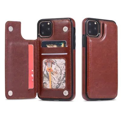 Crazy Horse Pattern Card Mobile Phone Holster