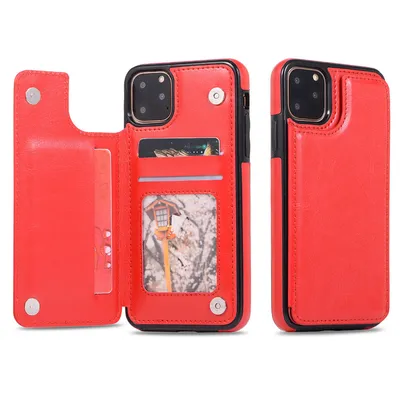 Crazy Horse Pattern Card Mobile Phone Holster