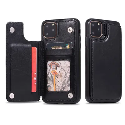 Crazy Horse Pattern Card Mobile Phone Holster