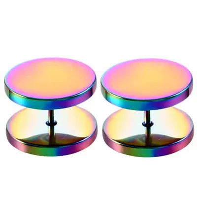 Titanium Steel Barbell Men's Earrings Fashion Dumbbell Earrings