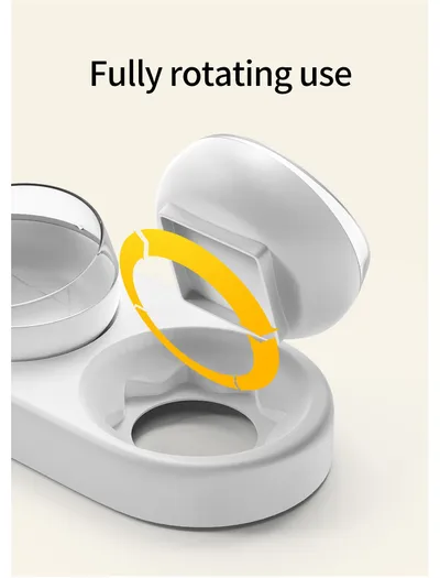 Pet Cat Bowl Automatic Feeder Dog Cat Food Bowl With Water Fountain Double Bowl Drinking Raised Stand
