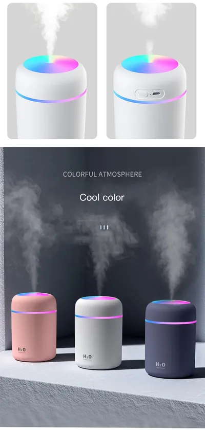Home Car Charging Colorful Air Humidifier Usb Water Replenishment
