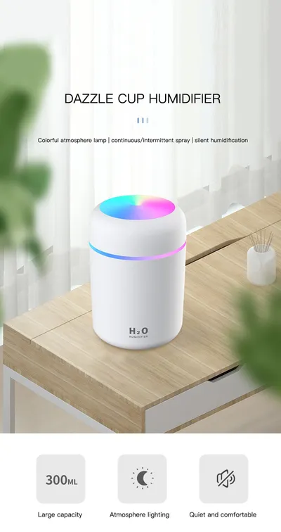 Home Car Charging Colorful Air Humidifier Usb Water Replenishment