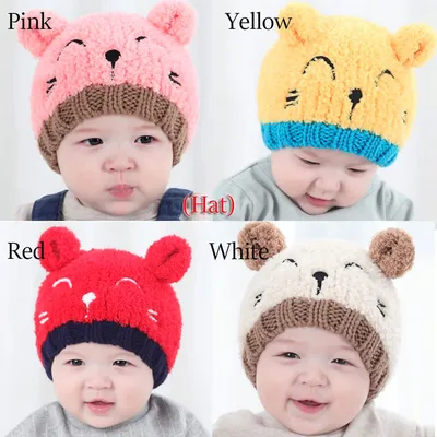 Wool scarf baby hat