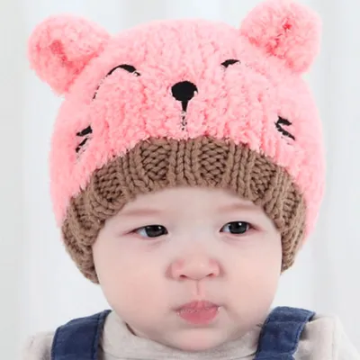 Wool scarf baby hat