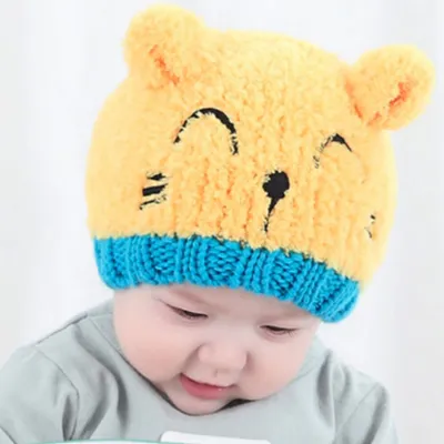 Wool scarf baby hat