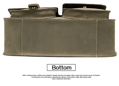 Retro Crazy Horse Leather Men's Crossbody Shoulder Crossbody Bag