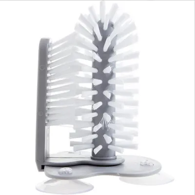 Creative suction wall lazy cup brush glass cleaning brush kitchen rotating cup tea cup brush cup brush