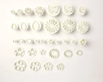 Plastic Flower Fudge Cake Decoration Tool Sugar Art Plunger Knife Baking Biscuit Mold