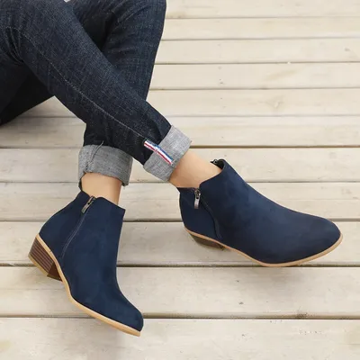 Spring Autumn New Woman Boots Low Heels