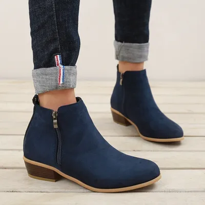 Spring Autumn New Woman Boots Low Heels