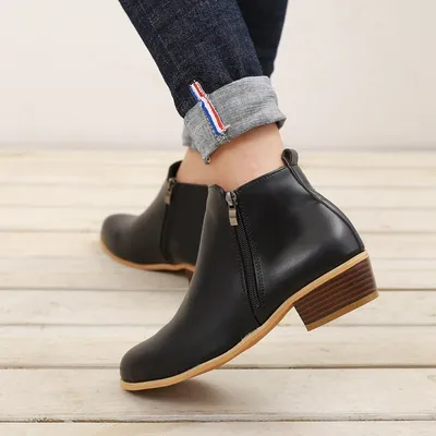 Spring Autumn New Woman Boots Low Heels