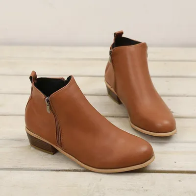 Spring Autumn New Woman Boots Low Heels