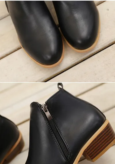 Spring Autumn New Woman Boots Low Heels