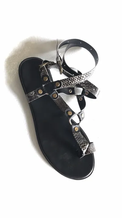 Summer Cross Lace Up Flat 40-43 Women's Toe Sandals