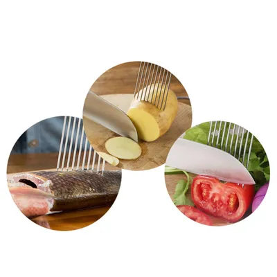 Vegetable Holder Cutting Aid Guide