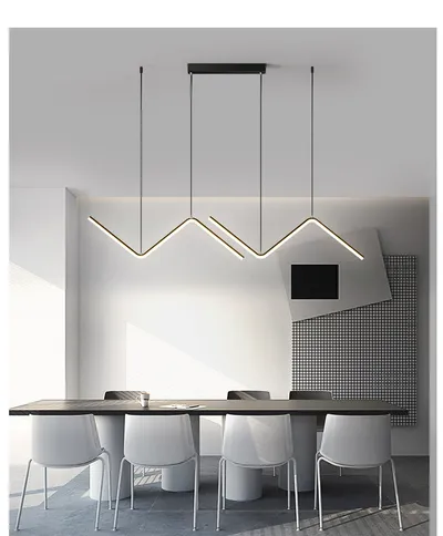 LED Chandelier Minimalist Design for Living Room Bedroom Kitchen Creative Art Wall Suspension Light Fixtures