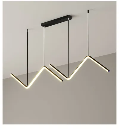 LED Chandelier Minimalist Design for Living Room Bedroom Kitchen Creative Art Wall Suspension Light Fixtures
