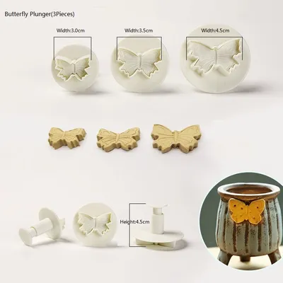 Plastic Flower Fudge Cake Decoration Tool Sugar Art Plunger Knife Baking Biscuit Mold