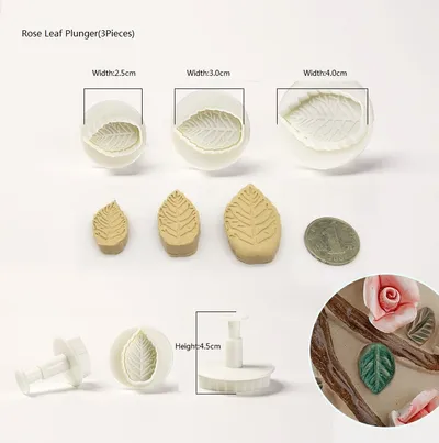 Plastic Flower Fudge Cake Decoration Tool Sugar Art Plunger Knife Baking Biscuit Mold
