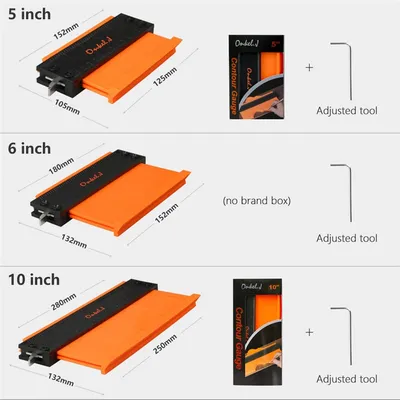 5 10 Inch Contour Gauge Template Plastic Measuring Contour Gauge Duplicator Tiles Edge Shaping Measure Ruler Measuring Tool