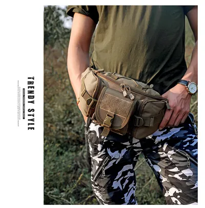Outdoor military fan tactical belt bag