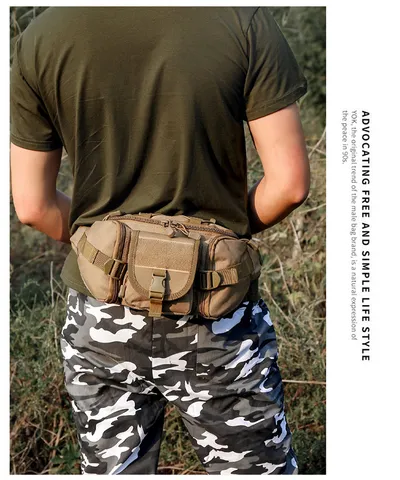 Outdoor military fan tactical belt bag