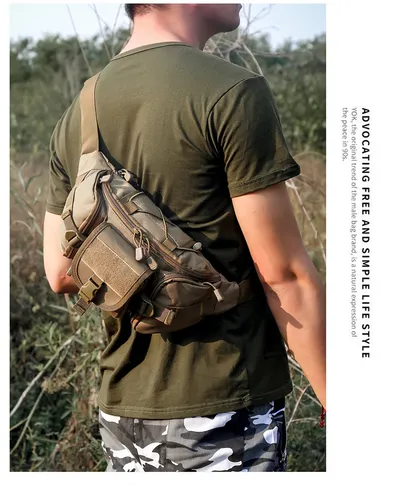 Outdoor military fan tactical belt bag