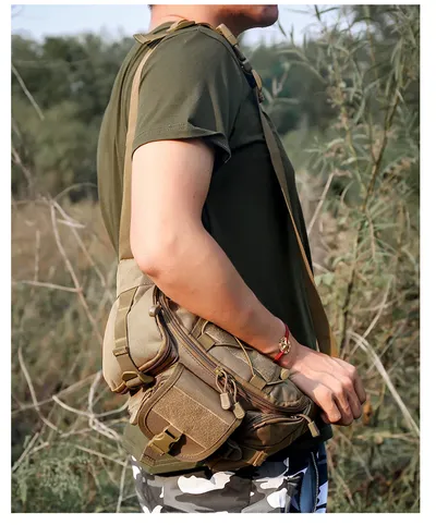 Outdoor military fan tactical belt bag